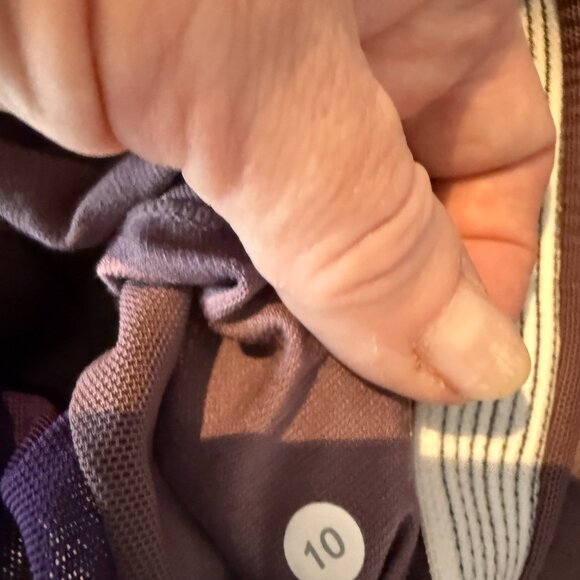 LULULEMON 10 Women's Purple Peacock Print Athletic Bra Tank No pads - Picture 7 of 10